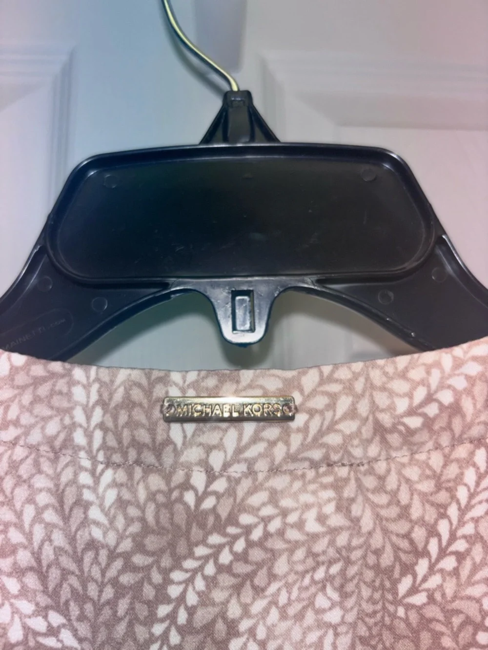 Michael Kors Beige Floral Print Tie Sleeve Blouse Size M